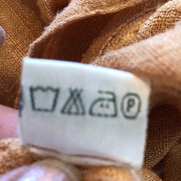 Madre Terra 100% Silk Made in India Burnt Sienna Sleeveless Mandarin Collar Top - Picture 11 of 11